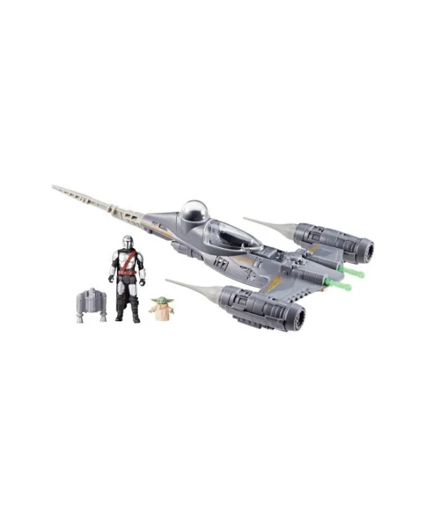 Φιγούρα Δράσης The Mandalorian Star Wars Mandalorian Fighter N1 and figurine