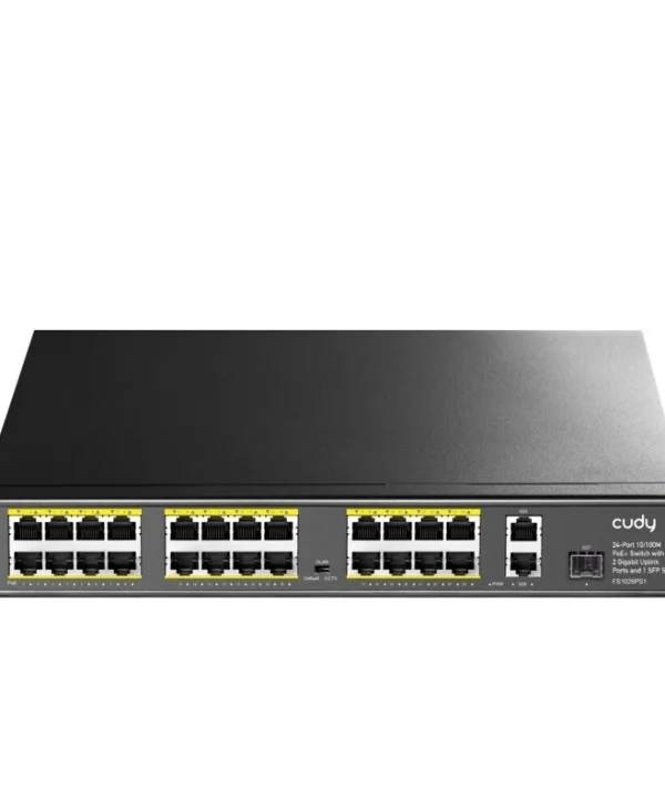 Cudy FS1026PS1 Unmanaged L2 PoE+ Switch με 24 Θύρες Ethernet και 1 SFP Θύρα FS1026PS1