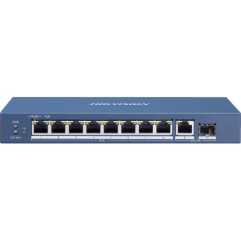 Hikvision DS-3E0510P-E Unmanaged L2 PoE+ Switch με 8 Θύρες Gigabit (1Gbps) Ethernet και 1 SFP Θύρα