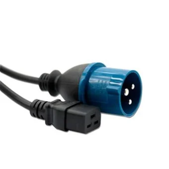 Καλώδιο Επέκτασης Τροφοδοσίας Intronics Ak5021 Iec 60309 2p+e Male Iec 60320 C19 Female 2.5m Black Ak5021