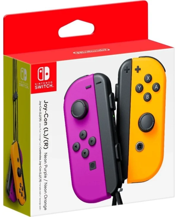 Nintendo Joy-Con Set Ασύρματο Gamepad για Switch Purple/Neon Orange