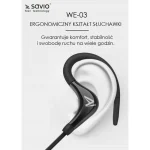 Savio WE-03 In-ear Bluetooth Handsfree Ακουστικά με Αντοχή στον Ιδρώτα Μαύρα WE-03 - Image 6