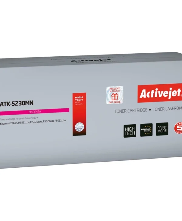 Active Jet Συμβατό Toner για Laser Εκτυπωτή Kyocera TK-5230M 2200 Σελίδων Ματζέντα