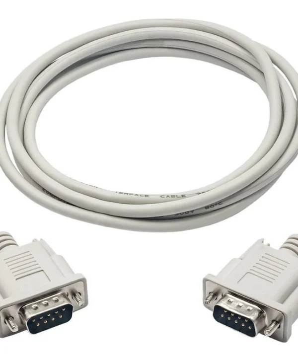 Akyga Καλώδιο RS232 9-pin male σε RS232 9-pin male 2m Λευκό