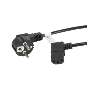 Lanberg IEC C13 - Schuko Cable 2m Μαύρο CA-C13C-12CC-0018-BK CA-C13C-12CC-0018-BK