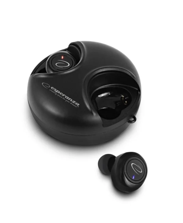 Esperanza EH228K In-ear Bluetooth Handsfree Ακουστικά με Θήκη Φόρτισης Μαύρα EH228K