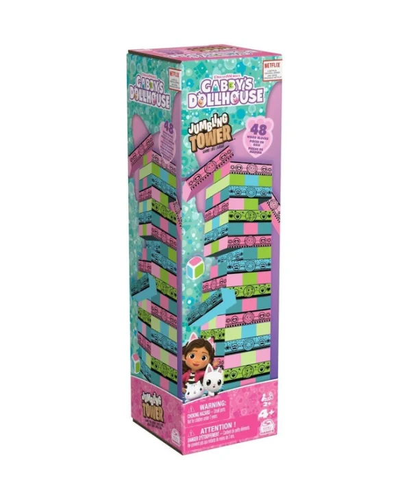 Επιτραπέζιο Παιχνίδι Gabby’s Dollhouse - Jumbling Tower για 2+ Παίκτες 4+ Ετών Spin Master