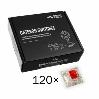 Glorious PC Gaming Race Gateron MX Red Switches (120 Pieces)