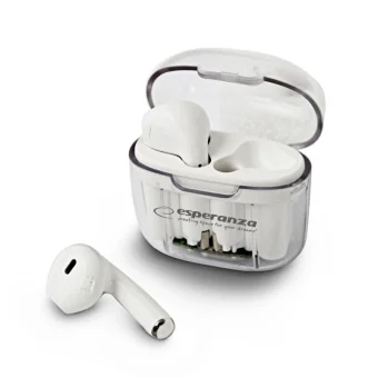 Esperanza EH237W In-ear Bluetooth Handsfree Ακουστικά με Θήκη Φόρτισης Μαύρα EH237W