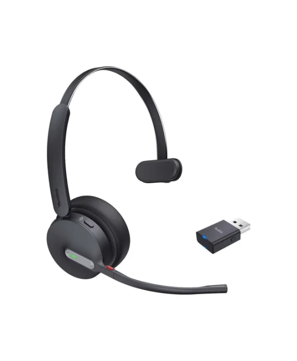 Yealink Wh64 Hybrid Mono Uc Headset Wireless Headband Office Call Center Micro-usb Bluetooth Black