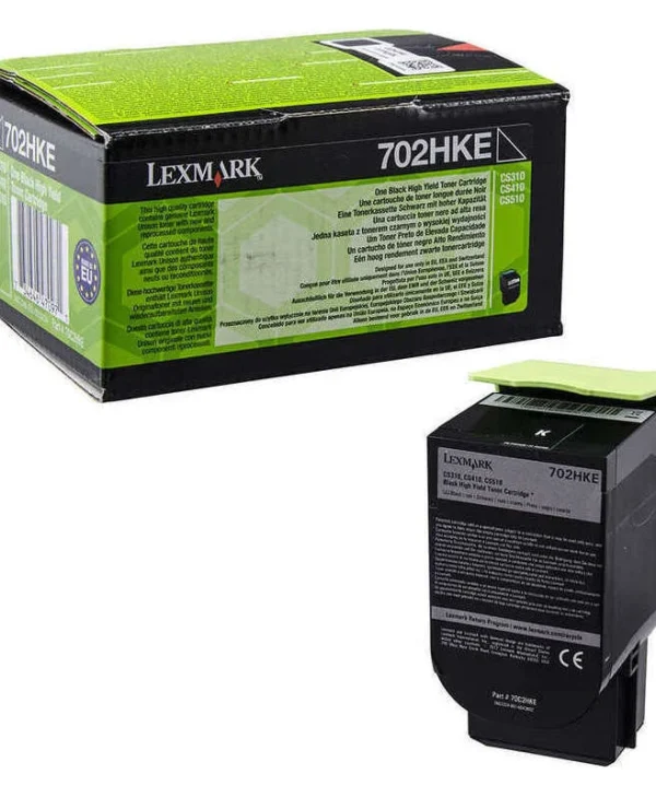 Lexmark 702HK Γνήσιο Toner Laser Εκτυπωτή Μαύρο High Capacity 4000 Σελίδων 70C2HKE 70C2HKE