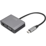 Digitus Μετατροπέας USB-C male σε VGA / mini DisplayPort female Γκρι 1τμχ DA-70825 DA-70825