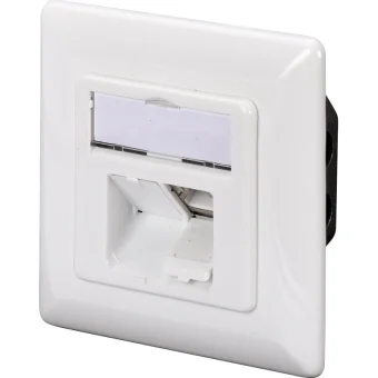 Digitus Διπλή Πρίζα Δικτύου RJ45 με Πλαίσιο Τύπου Cat6 σε Λευκό Χρώμα DN-9005-N DN-9005-N