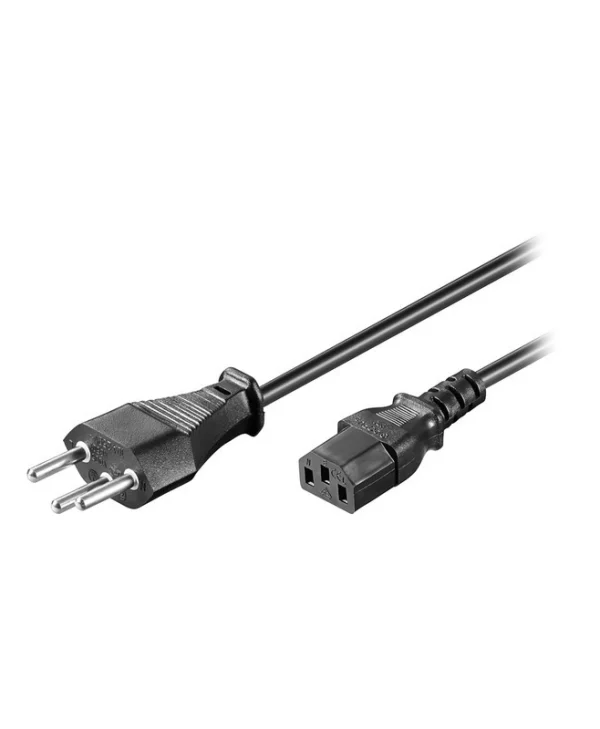 Goobay Swiss Schuko - IEC C13 Cable 2m Μαύρο 93617 93617