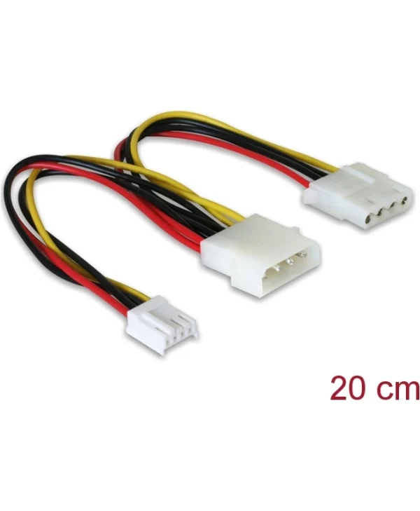 DeLock 4-Pin Molex - 4-Pin Molex Cable 0.2m Κόκκινο 82111 82111