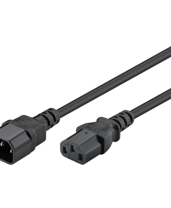Goobay IEC C14 - IEC C13 Cable 1m Μαύρο 95125 95125