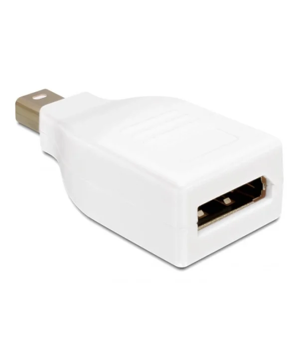 DeLock 65239 Μετατροπέας mini DisplayPort male σε DisplayPort male Λευκό 1τμχ 65239