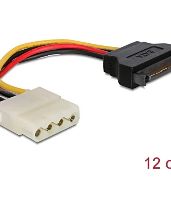 DeLock 15-Pin Sata - 4-Pin Molex Cable 0.12m Πολύχρωμο 60115 60115