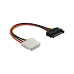 DeLock 15-Pin Sata - 4-Pin Molex Cable 0.12m Πολύχρωμο 60115 60115 - Image 2