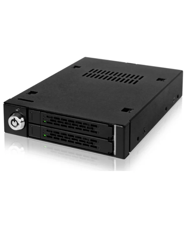 Icy Dock MB992SK-B ToughArmor Full Metal 2x 2.5Inch Hot-Swap SATA/SAS HDD/SSD Mobile Rack Backplane Cage for External 3.5Inch Drive Bay Μαύρο MB992SK-B MB992SK-B