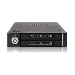 Icy Dock MB992SK-B ToughArmor Full Metal 2x 2.5Inch Hot-Swap SATA/SAS HDD/SSD Mobile Rack Backplane Cage for External 3.5Inch Drive Bay Μαύρο MB992SK-B MB992SK-B - Image 3
