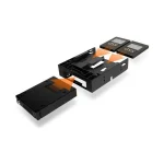 Icy Dock Flex-Fit Trio 2x 2.5 Inch HDD/SSD to 5.25 Inch Bracket with 1x 3.5 Inch Drive/Device Bay Μαύρο (MB343SP) MB343SP - Image 4