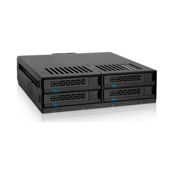 Icy Dock ExpressCage 4-Bay 2.5 Inch SAS/SATA HDD-SSD Hot Swap Cage for External 5.25 Inch Bay Μαύρο (MB324SP-B) MB324SP-B