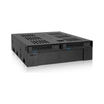 Icy Dock ExpressCage 2x2.5 Inch SAS/SATA HDD/SSD Mobile Rack And 3.5 Inch Slot for External 5.25 Inch Bay Μαύρο MB322SP-B MB322SP-B