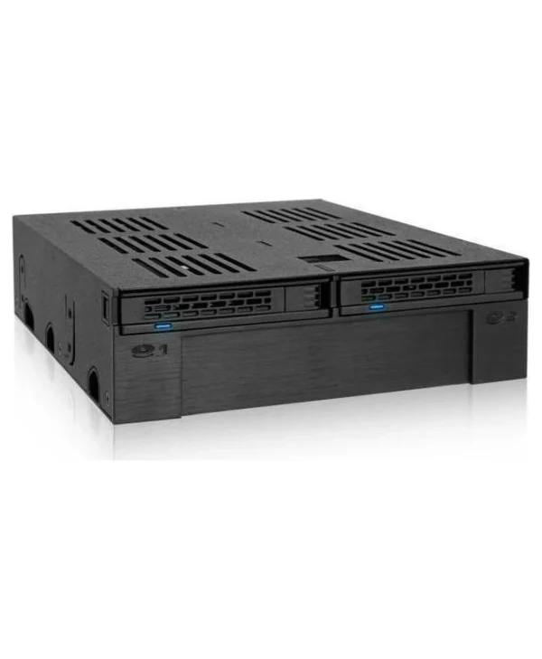 Icy Dock ExpressCage 2x2.5 Inch SAS/SATA HDD/SSD Mobile Rack And 3.5 Inch Slot for External 5.25 Inch Bay Μαύρο MB322SP-B MB322SP-B