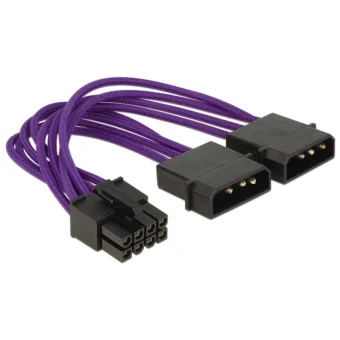 DeLock 8-Pin EPS - 4-Pin Molex Cable 0.15m Μωβ 83703 83703
