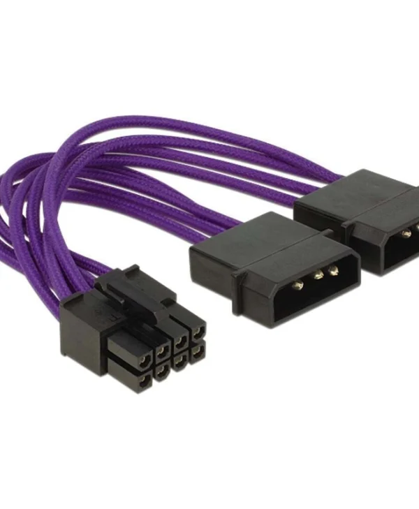 DeLock 8-Pin EPS - 4-Pin Molex Cable 0.15m Μωβ 83703 83703