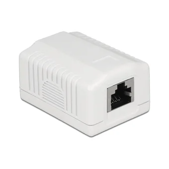 DeLock Μονή Εξωτερική Πρίζα Δικτύου RJ45 σε Λευκό Χρώμα 86196 86196