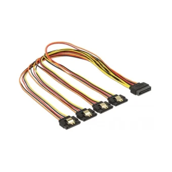 DeLock 15-Pin Sata - 15-Pin Sata Cable 0.5m Πολύχρωμο 60158 60158