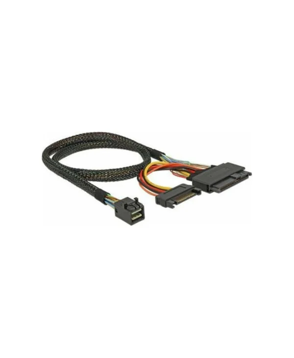 DeLock Mini SAS - 22-Pin SATA III Cable 50cm Μαύρο (84819) 84819
