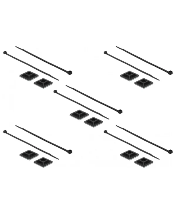 DeLock Cable Tie Mount Δεματικά Καλωδίων 300x4.8mm Μαύρο 10τμχ 18831 18831