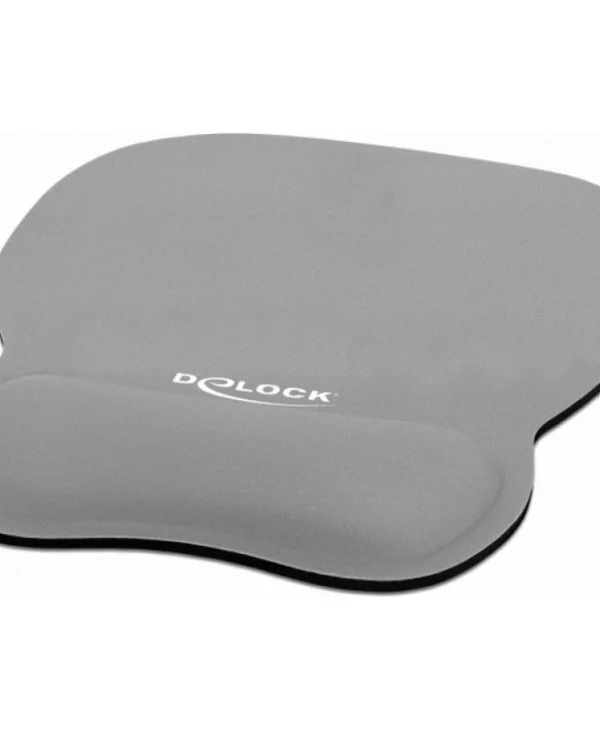 DeLock 12698 Mouse Pad 245mm με Στήριγμα καρπού Γκρι 12698