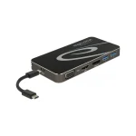 DeLock USB-C Docking Station με HDMI/DisplayPort 4K PD και συνδεση 3 Οθονών Μαύρο (87773) 87773