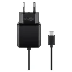 Goobay Φορτιστής με Ενσωματωμένο Καλώδιο USB-C 15W Μαύρος (45040) 45040