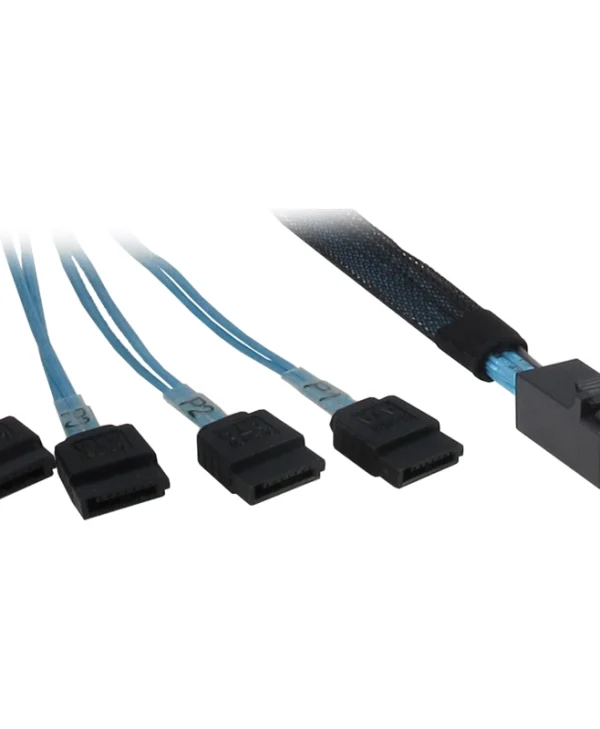 Inter-Tech Mini SAS - 7-Pin SATA III Cable 50cm Μαύρο (88885003) 88885003