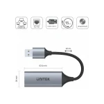 Unitek Μετατροπέας USB-A male σε RJ-45 female Ασημί 1τμχ U1309A U1309A - Image 3