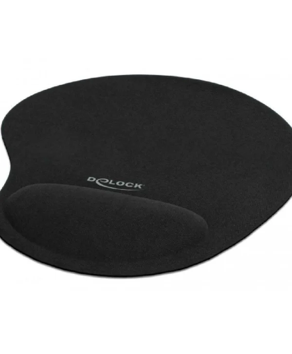 DeLock 12040 Mouse Pad 230mm με Στήριγμα καρπού Μαύρο 12040