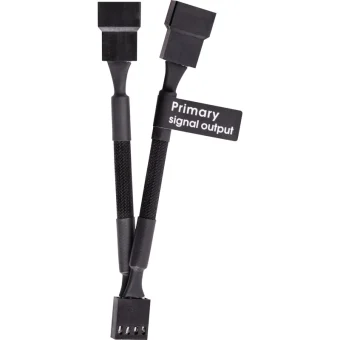 Thermaltake 4-Pin pwm - 2x 4-Pin pwm Cable 0.11m Μαύρο AC-060-CO1OTN-F1 AC-060-CO1OTN-F1