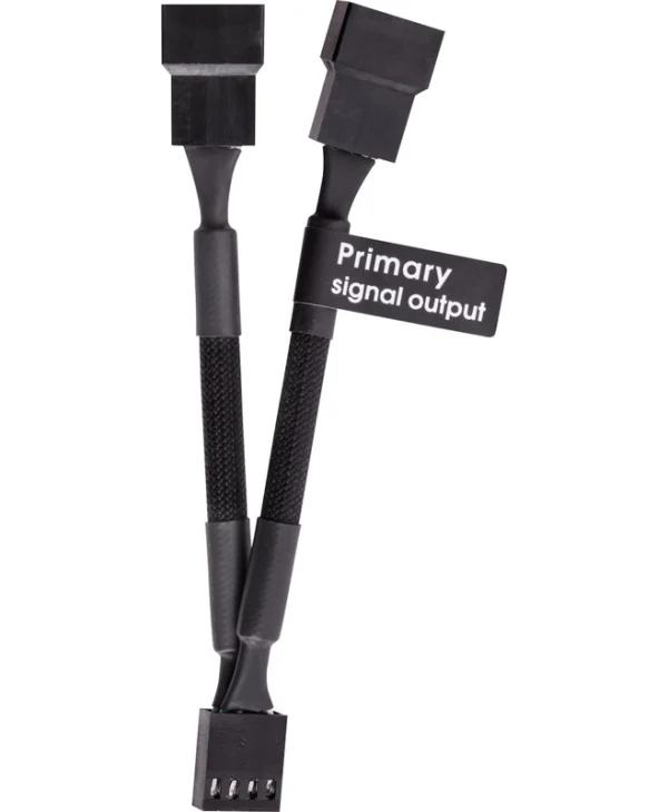 Thermaltake 4-Pin pwm - 2x 4-Pin pwm Cable 0.11m Μαύρο AC-060-CO1OTN-F1 AC-060-CO1OTN-F1