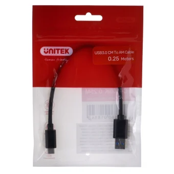 Unitek Μετατροπέας USB-C male σε USB-A male 1τμχ Y-C490BK Y-C490BK