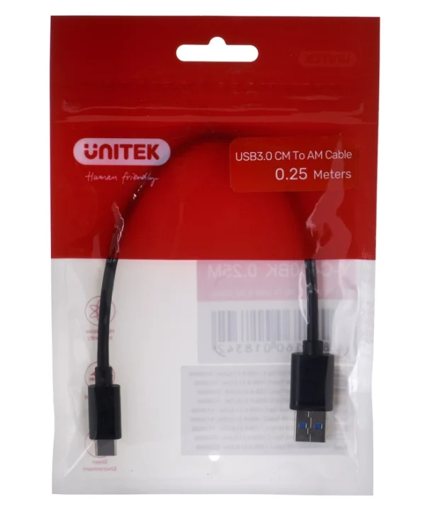 Unitek Μετατροπέας USB-C male σε USB-A male 1τμχ Y-C490BK Y-C490BK