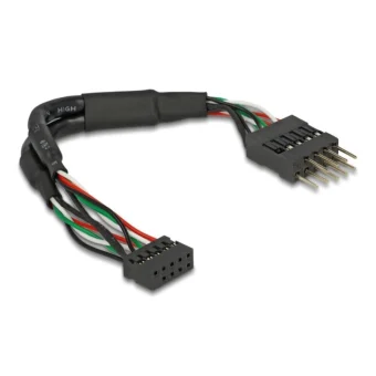 DeLock USB 2.0 pin header female 2.00 mm 10 pin to USB 2.0 pin header male 2.54 mm 10 pin 12 cm 41977 41977