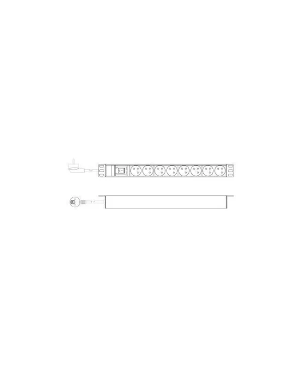 Digitus Strip Aluminum Πολύπριζο Rack DN-95402-1-FR 1τμχ DN-95402-1-FR