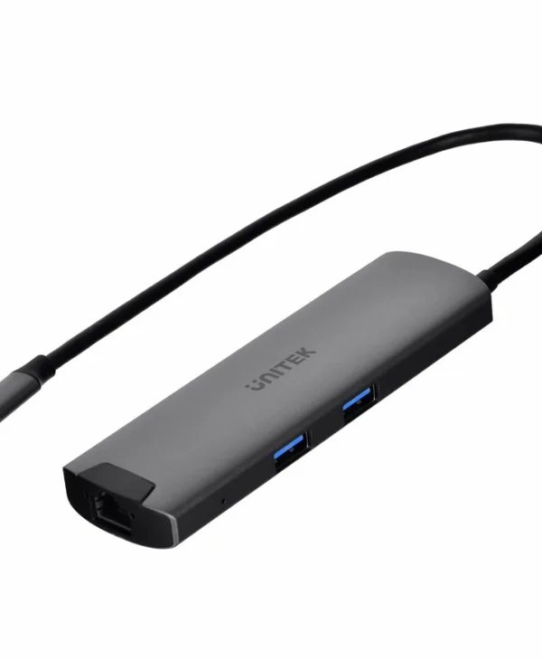 Unitek USB-C / USB-A Docking Station με 4K PD Ethernet Γκρι (H1112F) H1112F