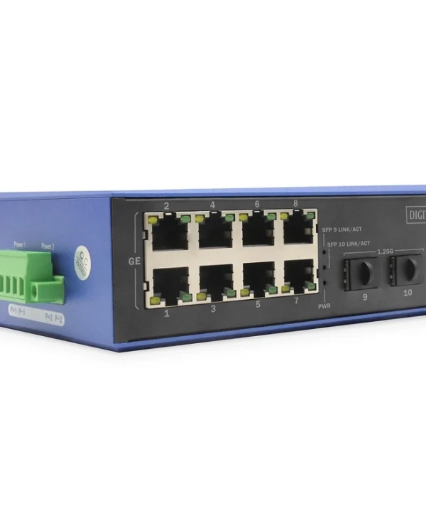 Digitus DN-651151 Unmanaged L2 PoE Switch με 8 Θύρες Gigabit (1Gbps) Ethernet και 2 SFP Θύρες DN-651151
