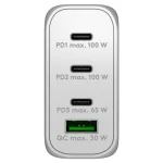 Goobay Φορτιστής Χωρίς Καλώδιο με Θύρα USB-A και 3 Θύρες USB-C 100W Power Delivery / Quick Charge 3.0 Λευκός (65556) 65556 - Image 4